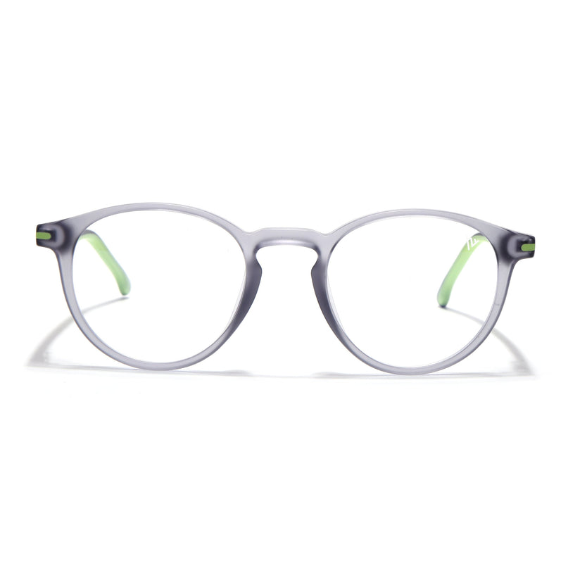 Voyage Light Grey Round Eyeglasses for Men & Women (SV002FMG7441-C5)