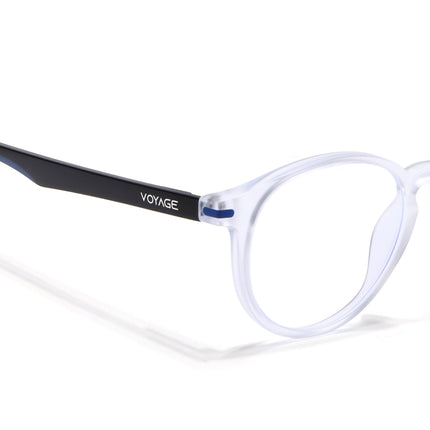 Voyage Transparent Round Eyeglasses for Men & Women (SV002FMG7444-C8)