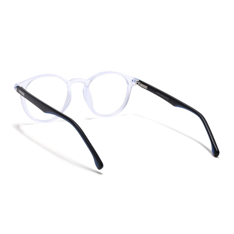 Voyage Transparent Round Eyeglasses for Men & Women (SV002FMG7444-C8)