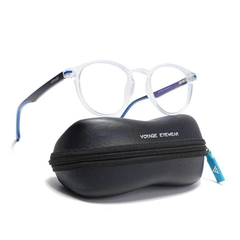Voyage Transparent Round Eyeglasses for Men & Women (SV002FMG7444-C8)