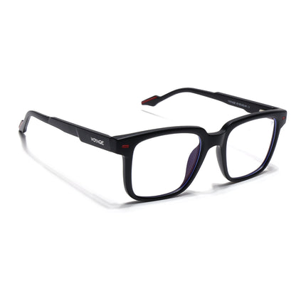 Voyage Black Square Eyeglasses for Men & Women (SV003FMG7445-C1)