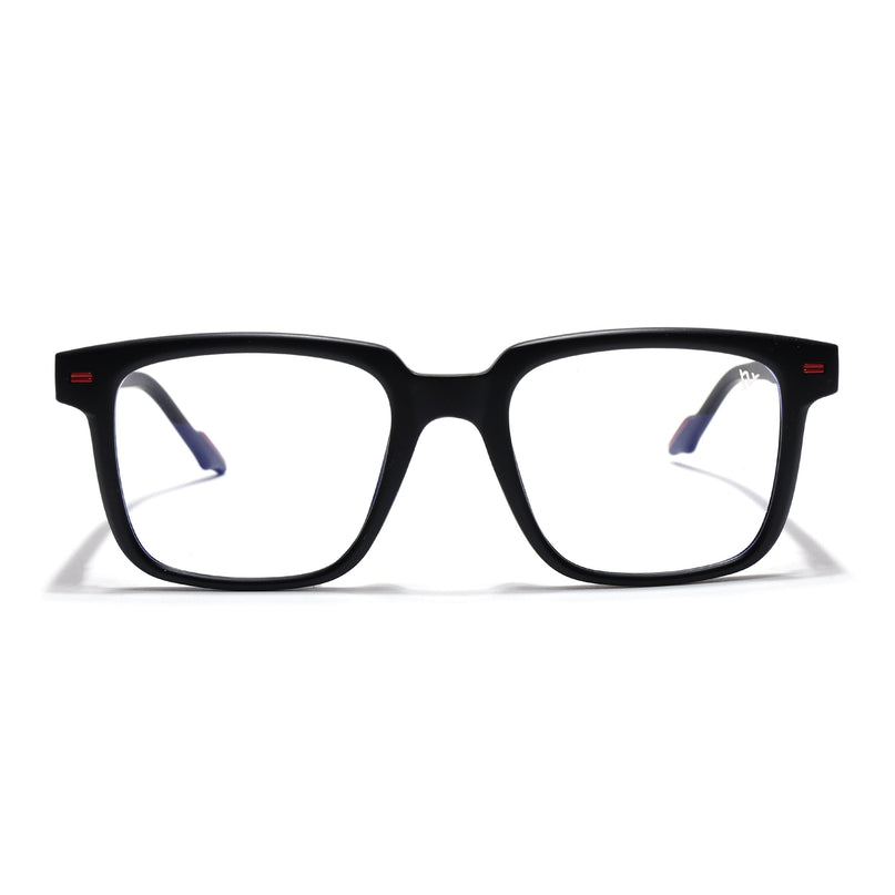 Voyage Black Square Eyeglasses for Men & Women (SV003FMG7445-C1)