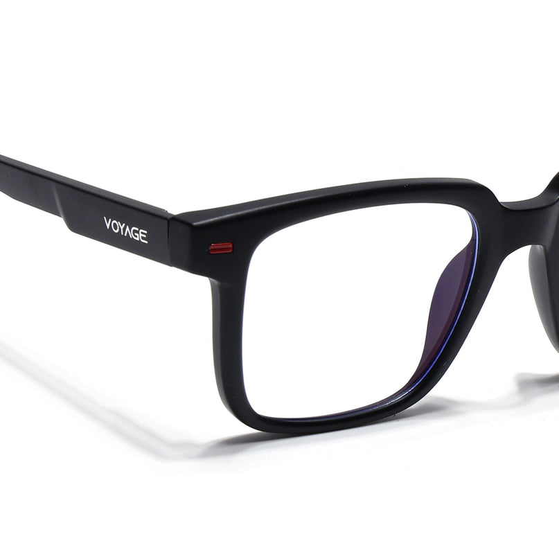 Voyage Black Square Eyeglasses for Men & Women (SV003FMG7445-C1)