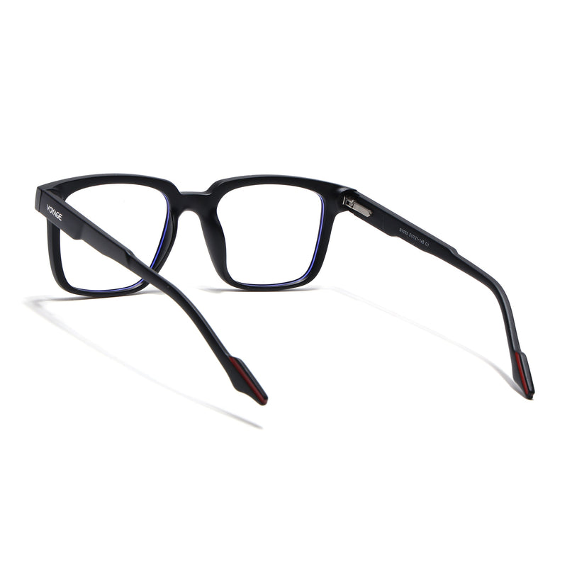 Voyage Black Square Eyeglasses for Men & Women (SV003FMG7445-C1)