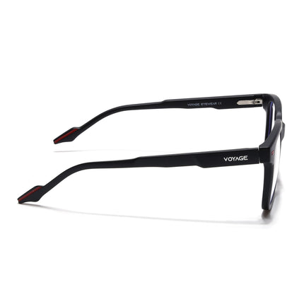 Voyage Black Square Eyeglasses for Men & Women (SV003FMG7445-C1)
