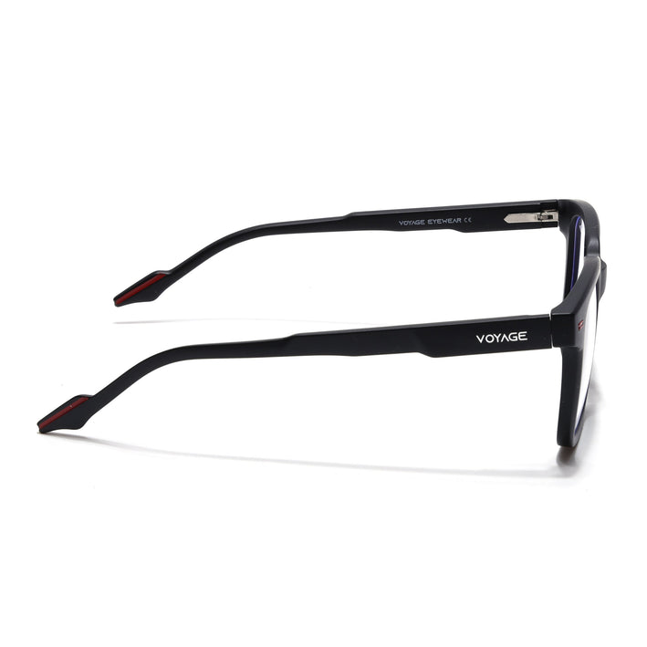 Voyage Black Square Eyeglasses for Men & Women (SV003FMG7445-C1)