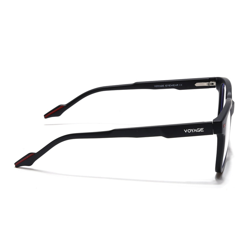 Voyage Black Square Eyeglasses for Men & Women (SV003FMG7445-C1)