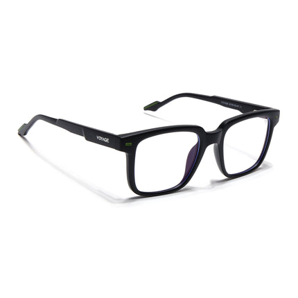 Voyage Black Square Eyeglasses for Men & Women (SV003FMG7446-C2)