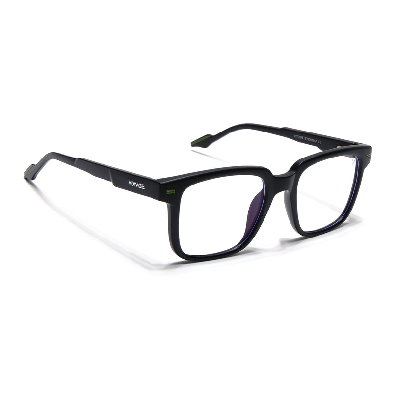Voyage Black Square Eyeglasses for Men & Women (SV003FMG7446-C2)