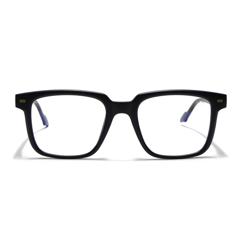 Voyage Black Square Eyeglasses for Men & Women (SV003FMG7446-C2)