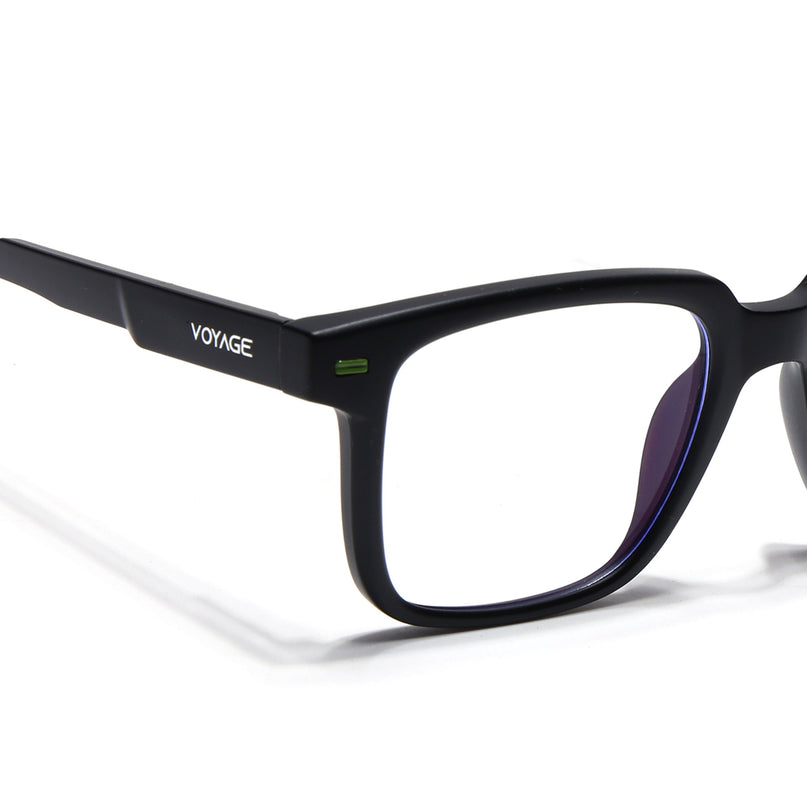 Voyage Black Square Eyeglasses for Men & Women (SV003FMG7446-C2)