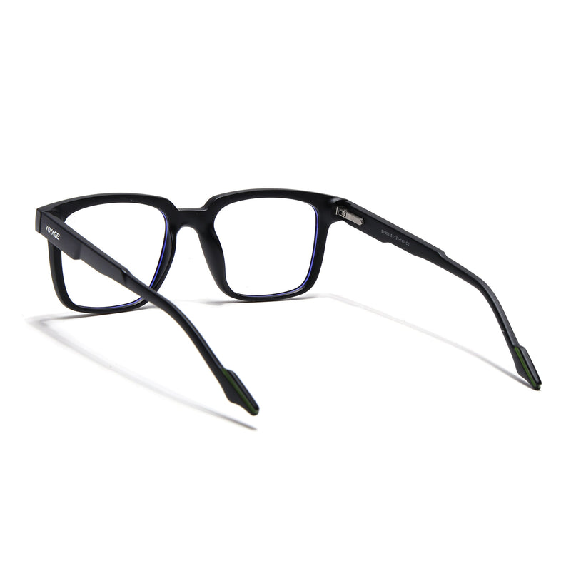 Voyage Black Square Eyeglasses for Men & Women (SV003FMG7446-C2)