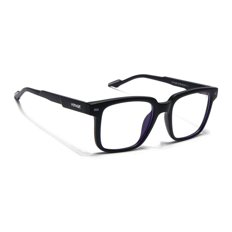 Voyage Black Square Eyeglasses for Men & Women (SV003FMG7447-C3)
