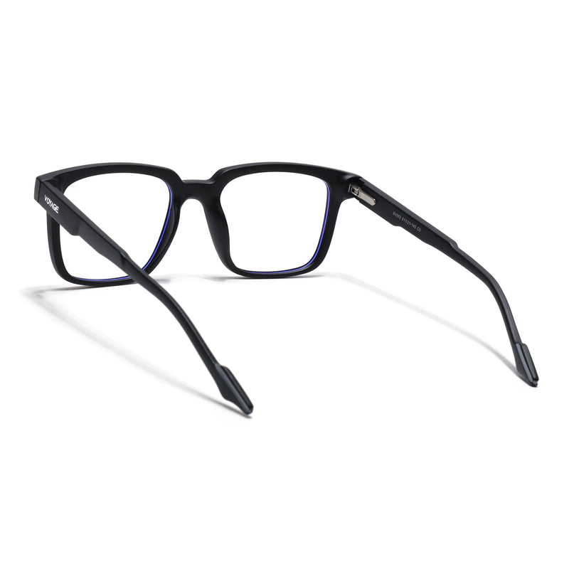 Voyage Black Square Eyeglasses for Men & Women (SV003FMG7447-C3)