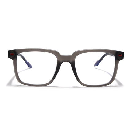 Voyage Dark Grey Square Eyeglasses for Men & Women (SV003FMG7448-C4)