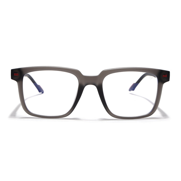 Voyage Dark Grey Square Eyeglasses for Men & Women (SV003FMG7448-C4)