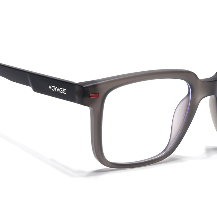Voyage Dark Grey Square Eyeglasses for Men & Women (SV003FMG7448-C4)