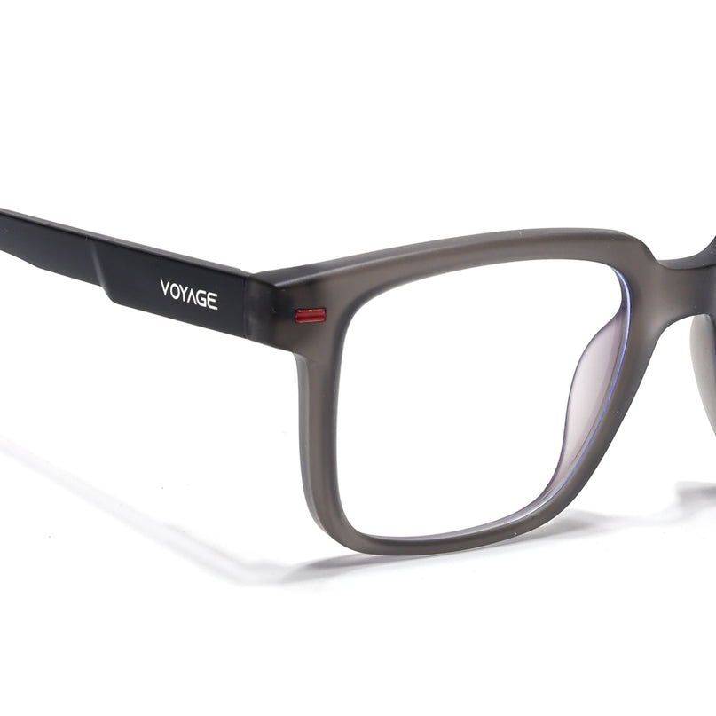Voyage Dark Grey Square Eyeglasses for Men & Women (SV003FMG7448-C4)