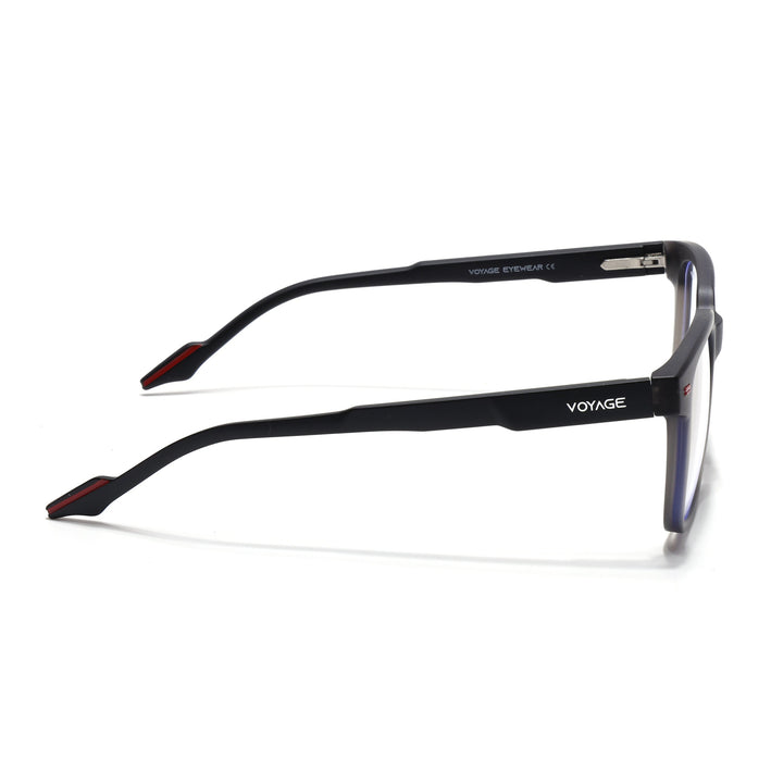 Voyage Dark Grey Square Eyeglasses for Men & Women (SV003FMG7448-C4)