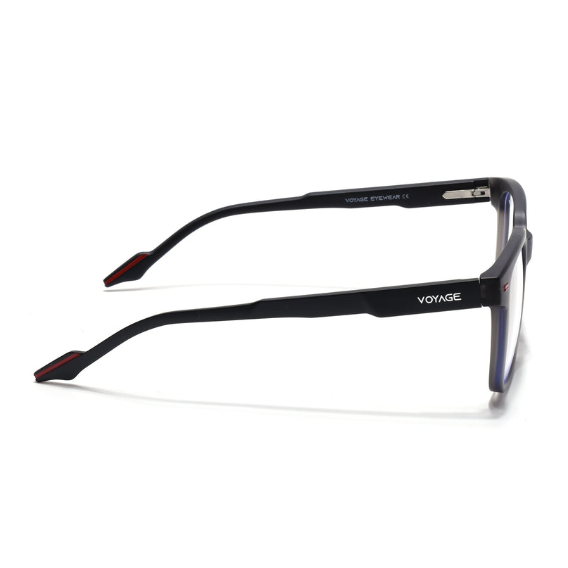 Voyage Dark Grey Square Eyeglasses for Men & Women (SV003FMG7448-C4)
