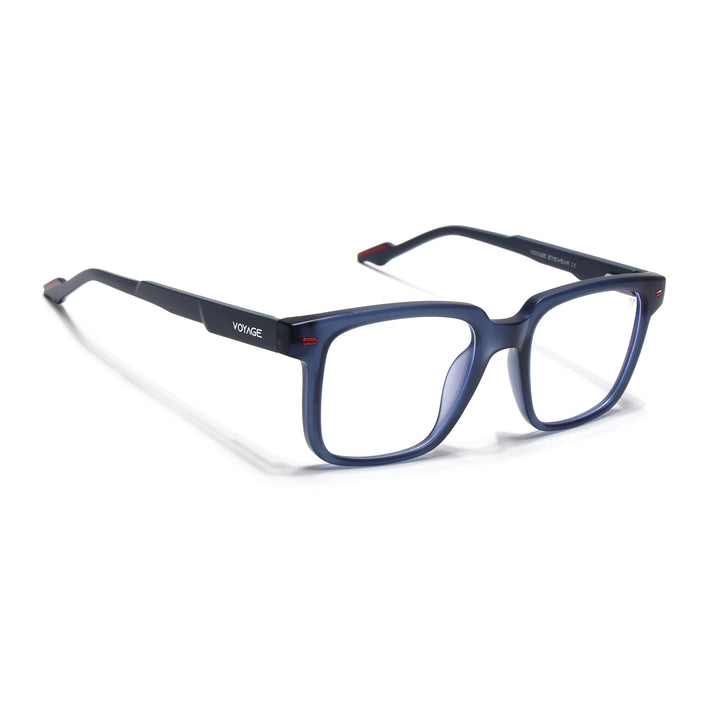 Voyage Blue Square Eyeglasses for Men & Women (SV003FMG7449-C5)