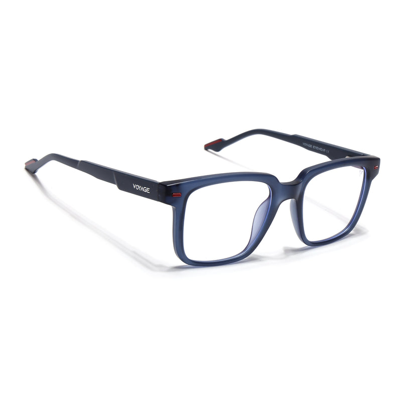 Voyage Blue Square Eyeglasses for Men & Women (SV003FMG7449-C5)