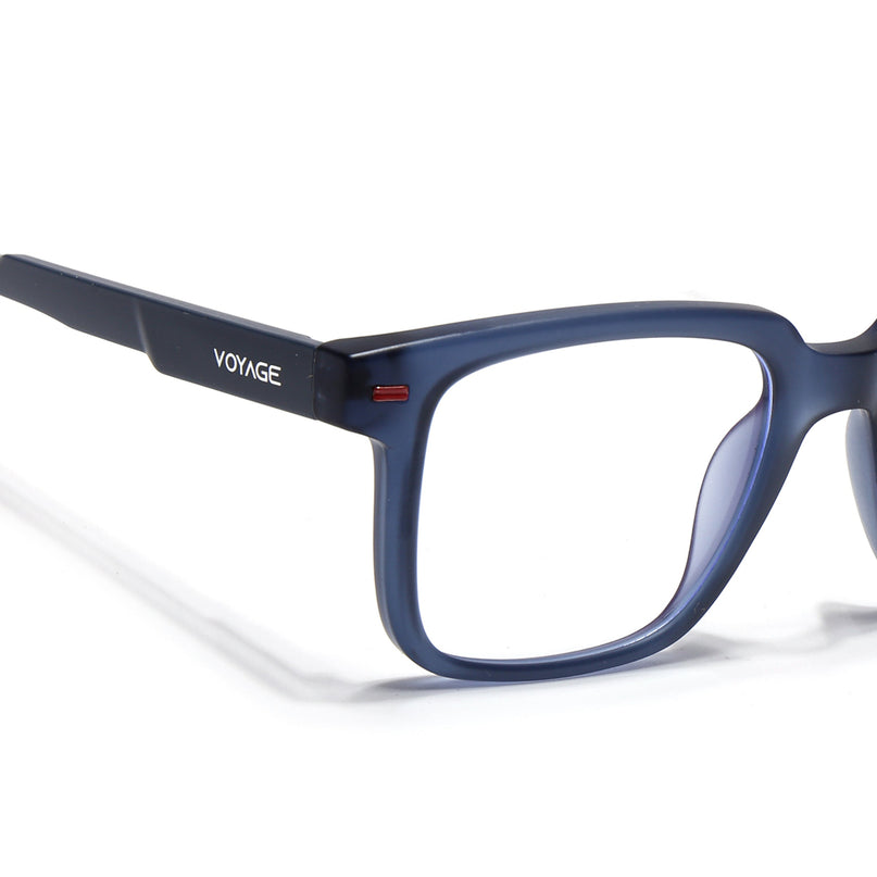 Voyage Blue Square Eyeglasses for Men & Women (SV003FMG7449-C5)