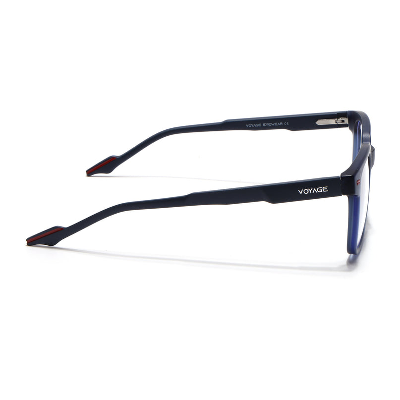 Voyage Blue Square Eyeglasses for Men & Women (SV003FMG7449-C5)