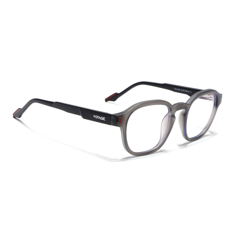 Voyage Dark Grey Wayfarer Eyeglasses for Men & Women (SV004FMG7456-C4)