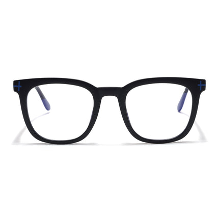 Voyage Black Square Eyeglasses for Men & Women (SV005FMG7462-C2)