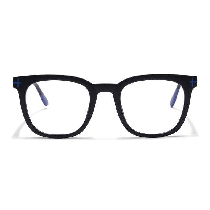 Voyage Black Square Eyeglasses for Men & Women (SV005FMG7462-C2)