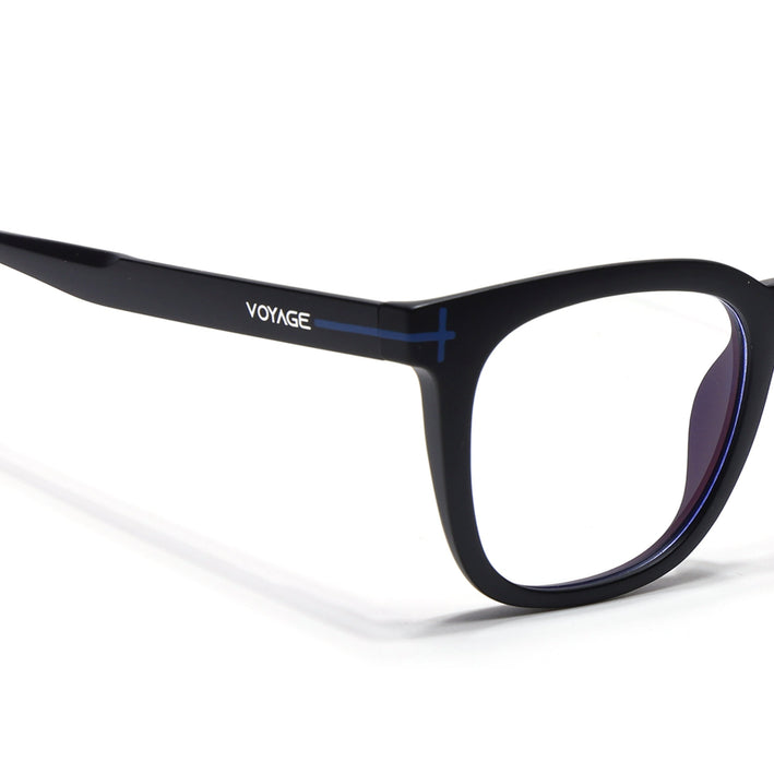 Voyage Black Square Eyeglasses for Men & Women (SV005FMG7462-C2)