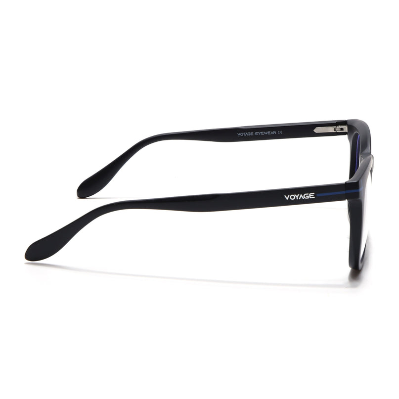 Voyage Black Square Eyeglasses for Men & Women (SV005FMG7462-C2)