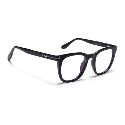 Voyage Black Square Eyeglasses for Men & Women (SV005FMG7463-C3)