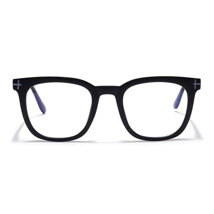 Voyage Black Square Eyeglasses for Men & Women (SV005FMG7463-C3)