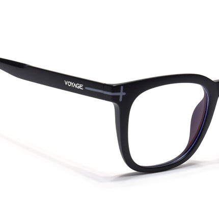 Voyage Black Square Eyeglasses for Men & Women (SV005FMG7463-C3)