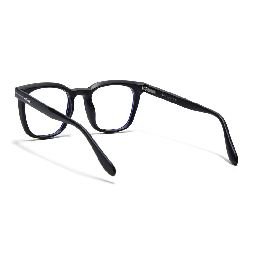 Voyage Black Square Eyeglasses for Men & Women (SV005FMG7463-C3)
