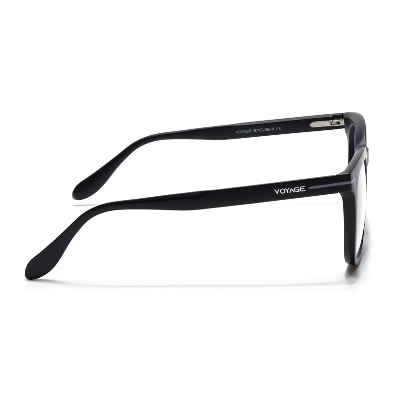 Voyage Black Square Eyeglasses for Men & Women (SV005FMG7463-C3)