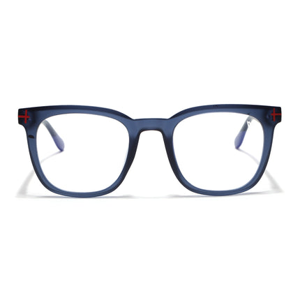 Voyage Blue Square Eyeglasses for Men & Women (SV005FMG7464-C4)