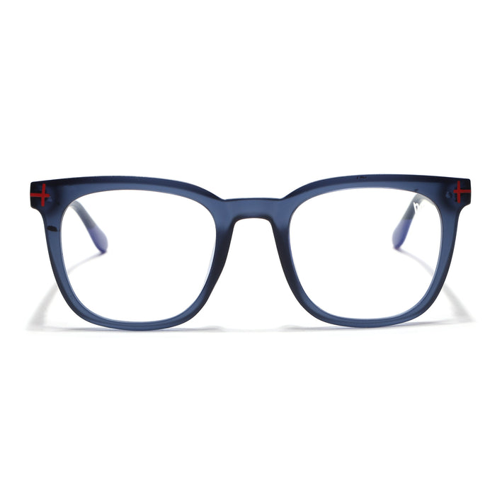 Voyage Blue Square Eyeglasses for Men & Women (SV005FMG7464-C4)