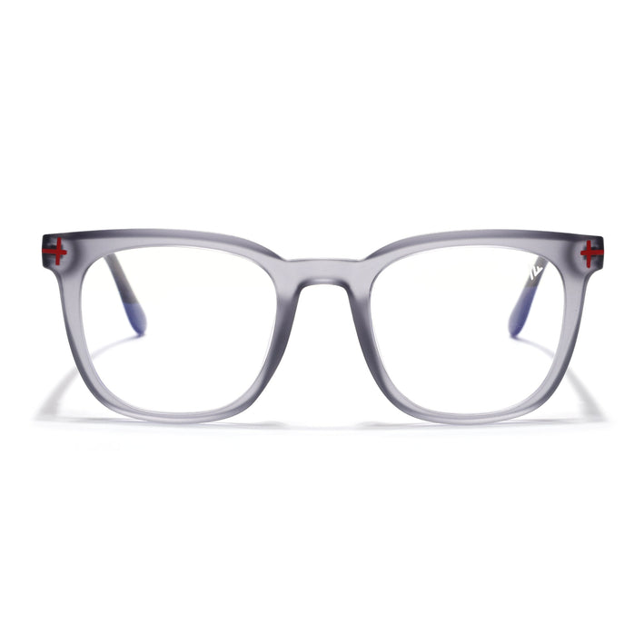 Voyage Grey Square Eyeglasses for Men & Women (SV005FMG7466-C6)