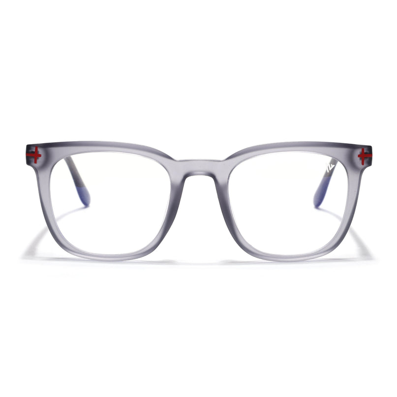 Voyage Grey Square Eyeglasses for Men & Women (SV005FMG7466-C6)