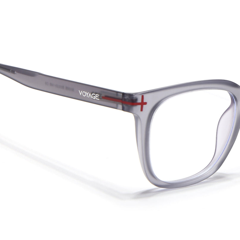 Voyage Grey Square Eyeglasses for Men & Women (SV005FMG7466-C6)