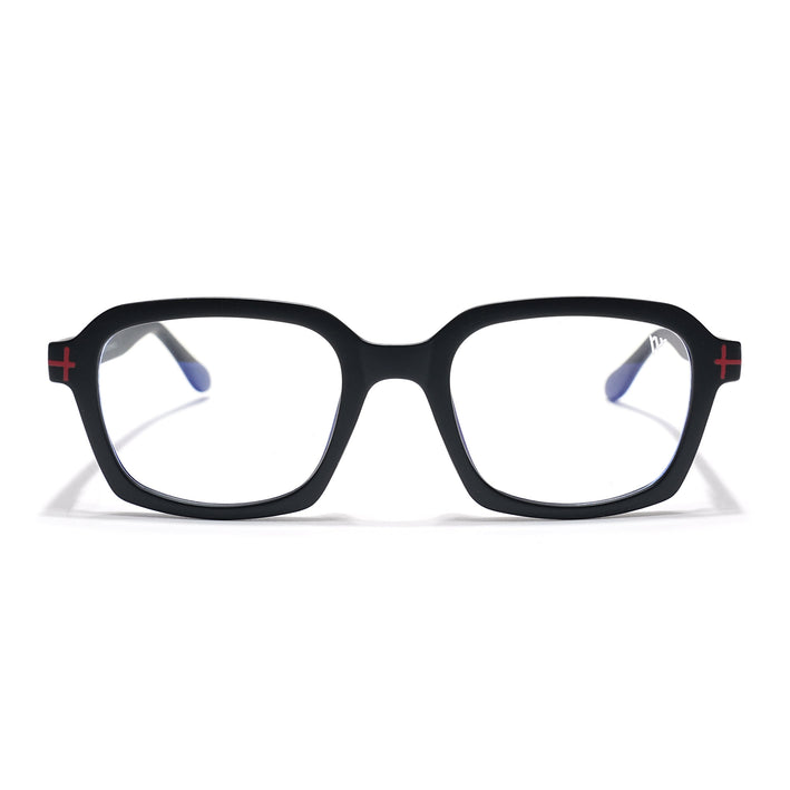 Voyage Black Rectangle Eyeglasses for Men & Women (SV006FMG7469-C1)
