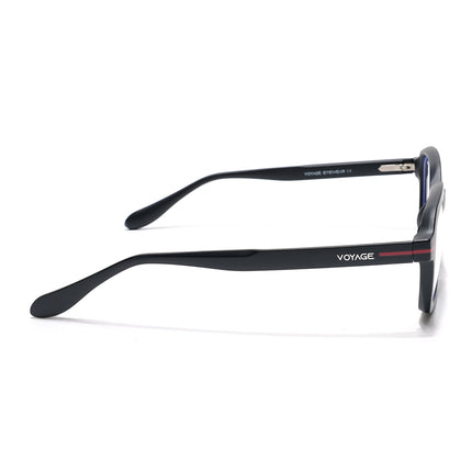 Voyage Black Rectangle Eyeglasses for Men & Women (SV006FMG7469-C1)