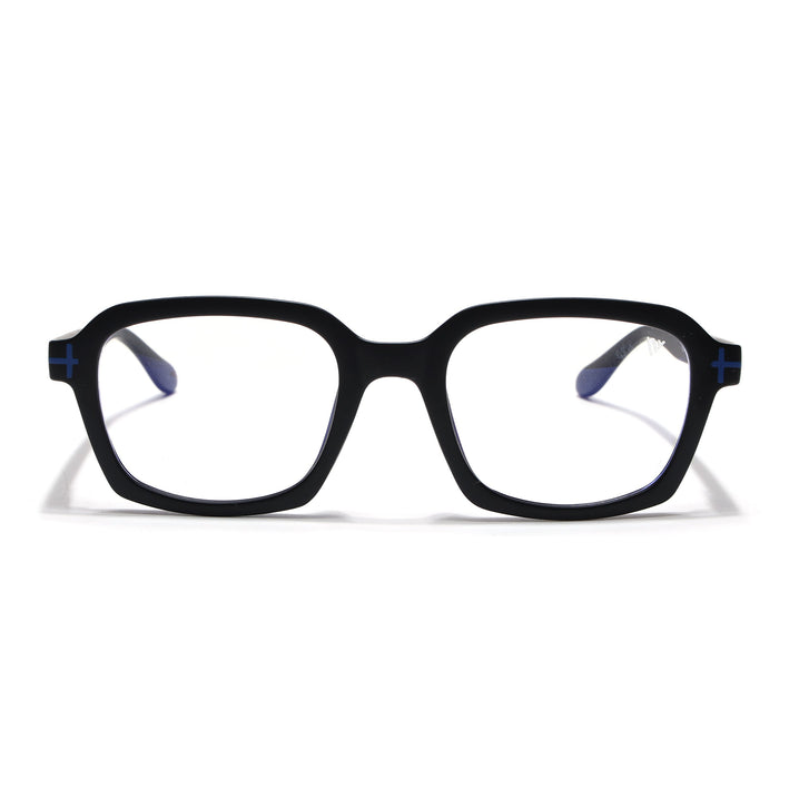 Voyage Black Rectangle Eyeglasses for Men & Women (SV006FMG7470-C2)