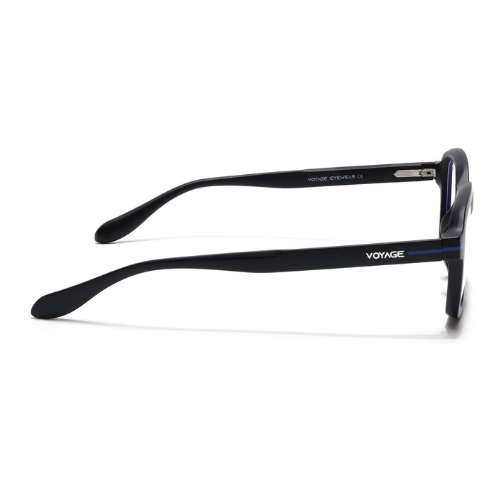Voyage Black Rectangle Eyeglasses for Men & Women (SV006FMG7470-C2)