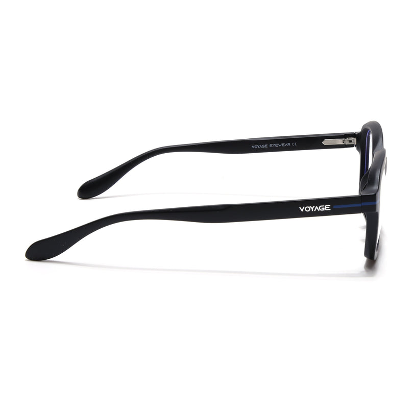 Voyage Black Rectangle Eyeglasses for Men & Women (SV006FMG7470-C2)