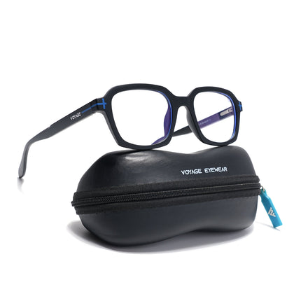 Voyage Black Rectangle Eyeglasses for Men & Women (SV006FMG7470-C2)