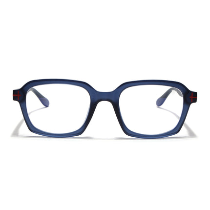 Voyage Blue Rectangle Eyeglasses for Men & Women (SV006FMG7472-C4)